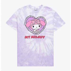 Retired! My Melody & Kuromi Pastel Tie-Dye Boyfriend Fit T-Shirt